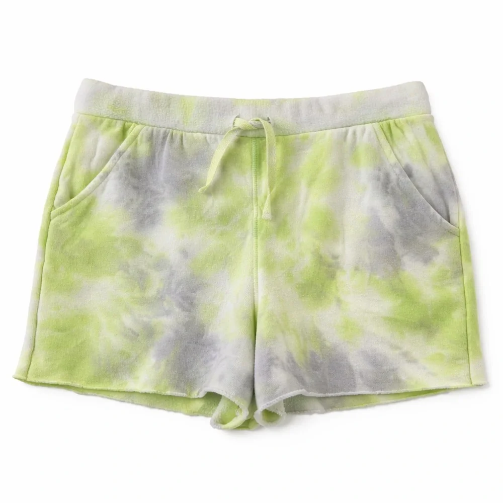 Free People Intimately Kelly Shorts Tie Dye Lime Green Size Medium